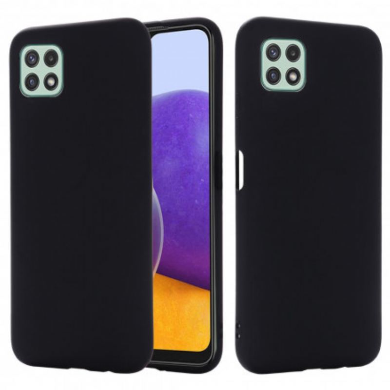 Capa Para Samsung Galaxy A22 5G Silicone Líquido Com Cordão