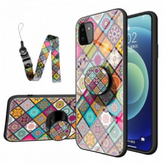 Capa Para Samsung Galaxy A22 5G Suporte Magnético Patchwork