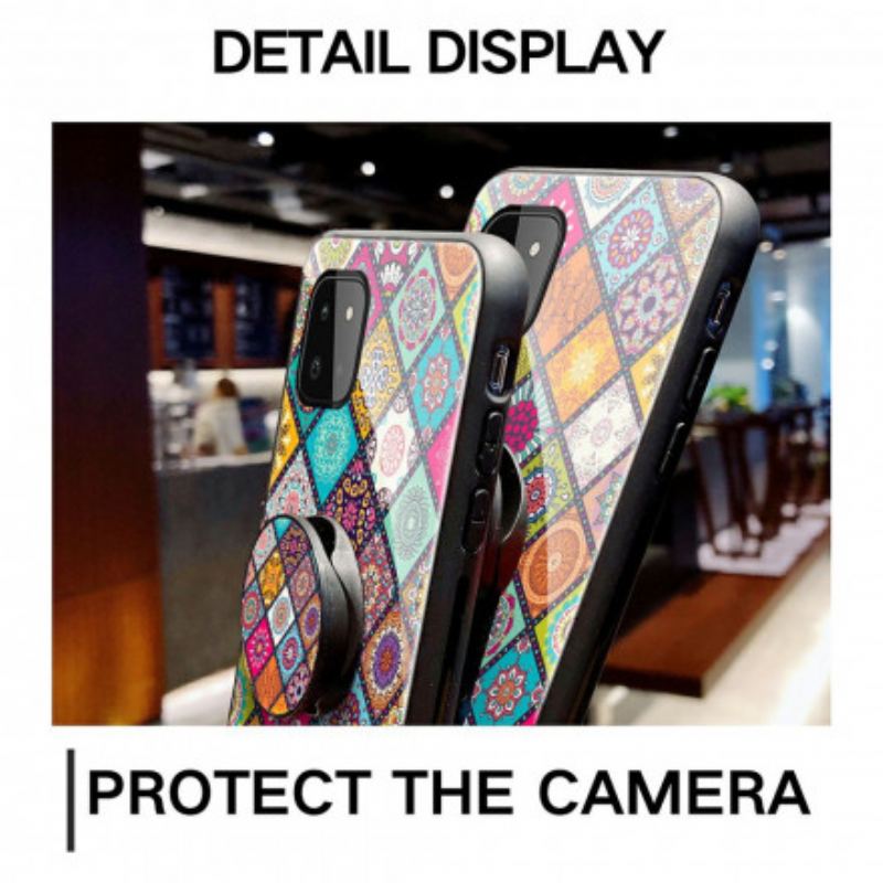 Capa Para Samsung Galaxy A22 5G Suporte Magnético Patchwork