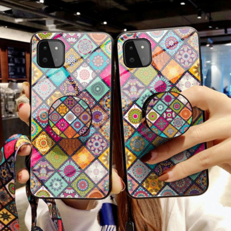 Capa Para Samsung Galaxy A22 5G Suporte Magnético Patchwork