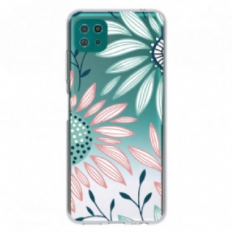 Capa Para Samsung Galaxy A22 5G Uma Flor Transparente