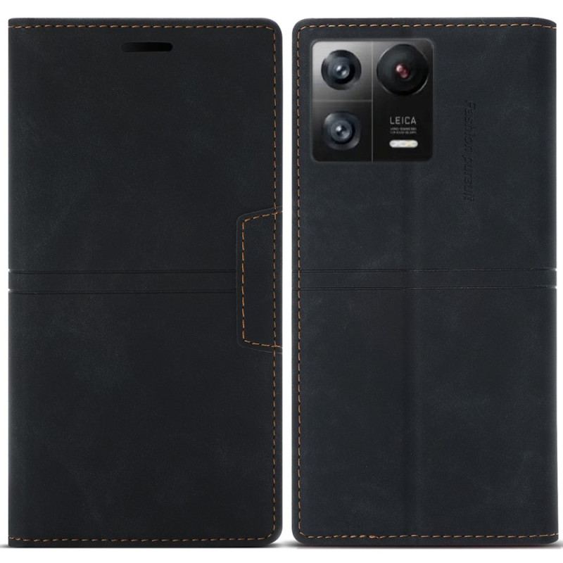 Capa De Celular Para Xiaomi 13 Flip Estilo De Couro