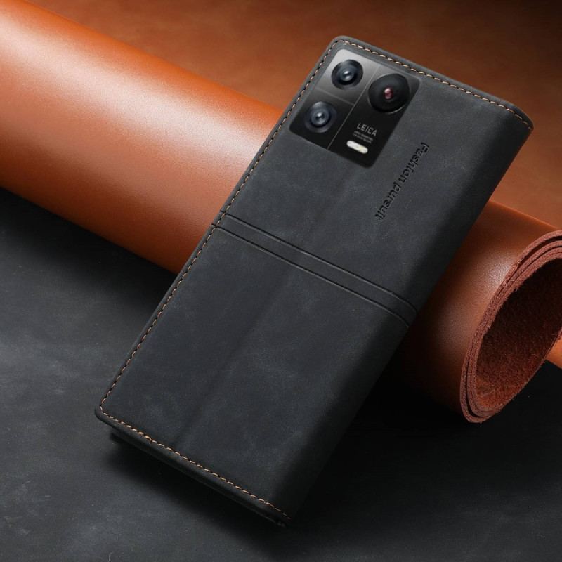 Capa De Celular Para Xiaomi 13 Flip Estilo De Couro