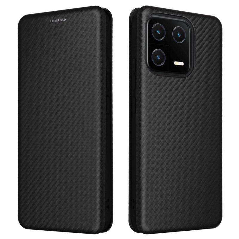 Capa De Celular Para Xiaomi 13 Flip Fibra De Carbono Colorida