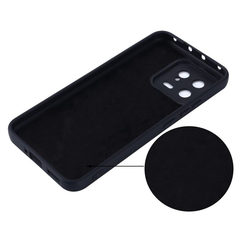 Capa De Celular Para Xiaomi 13 Silicone Líquido Com Cordão