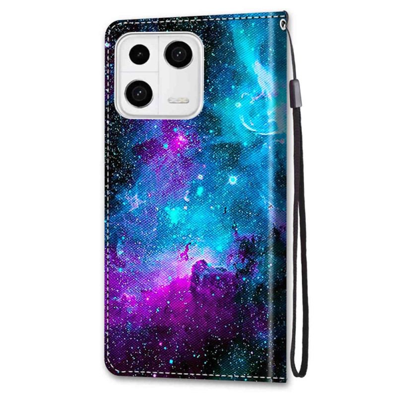 Capa De Couro Para Xiaomi 13 Céu Cósmico