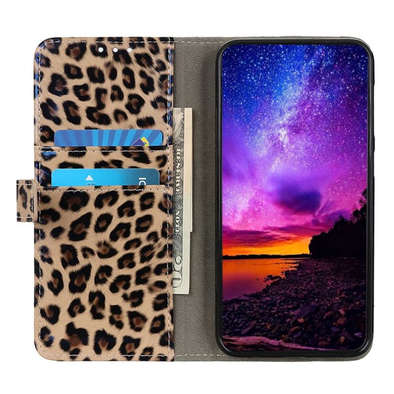 Capa De Couro Para Xiaomi 13 Leopardo