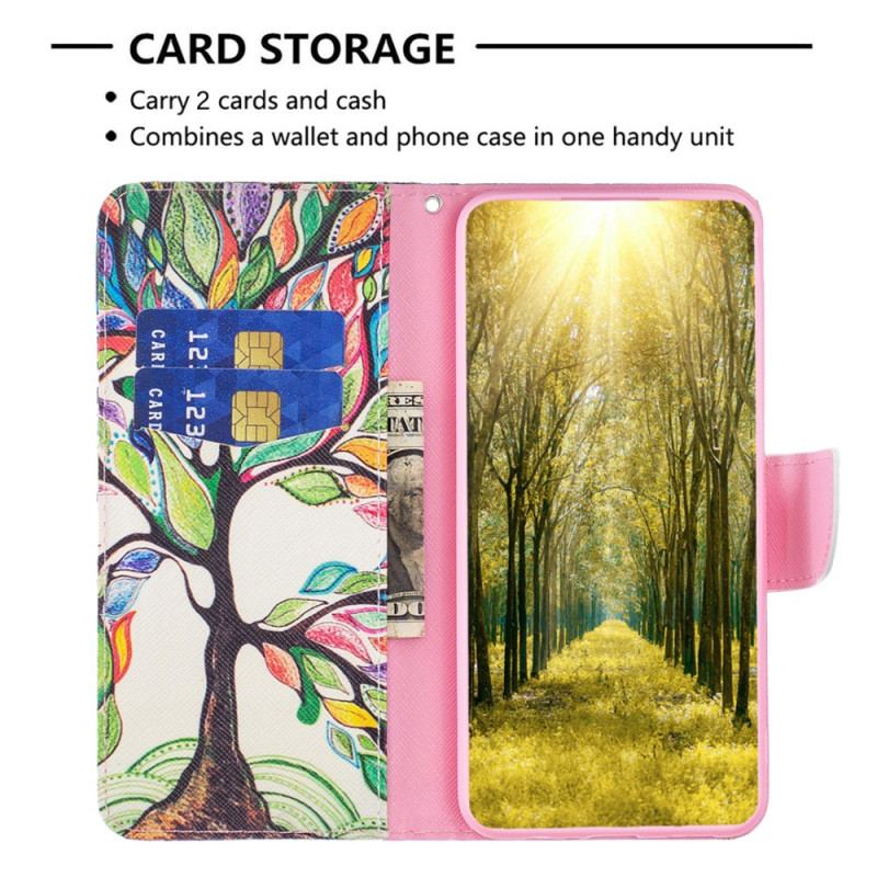 Capa Flip Para Xiaomi 13 Aquarela Árvore