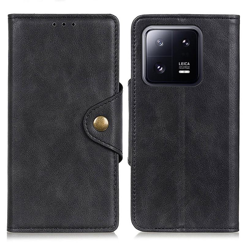 Capa Flip Para Xiaomi 13 Botão Magnético