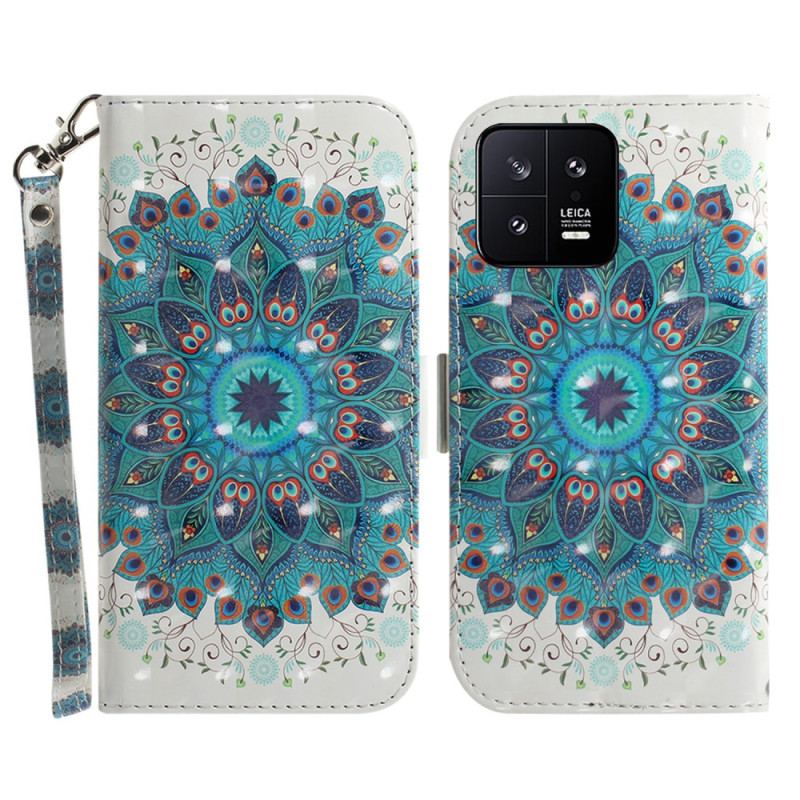 Capa Flip Para Xiaomi 13 De Cordão Mandala Strappy