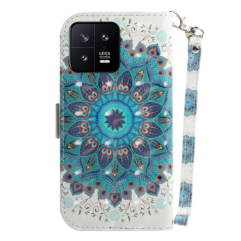 Capa Flip Para Xiaomi 13 De Cordão Mandala Strappy