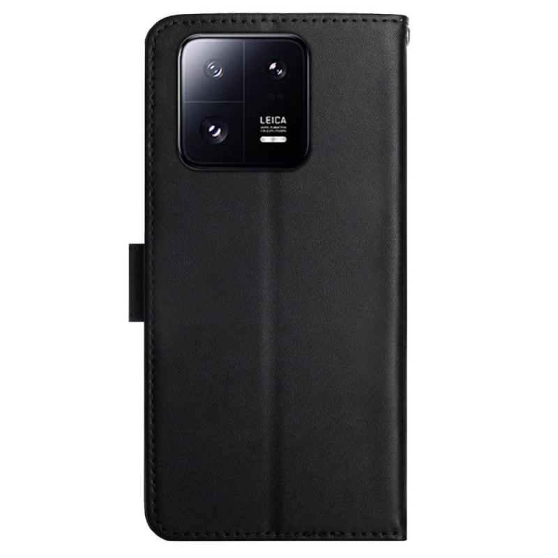 Capa Flip Para Xiaomi 13 Couro Napa Genuíno