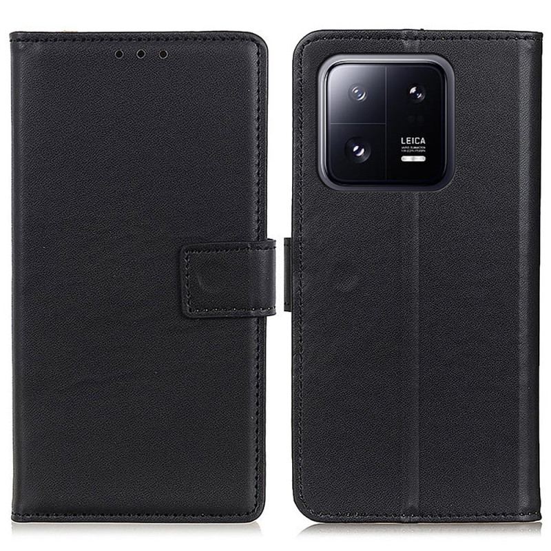 Capa Flip Para Xiaomi 13 Couro Sintético Liso