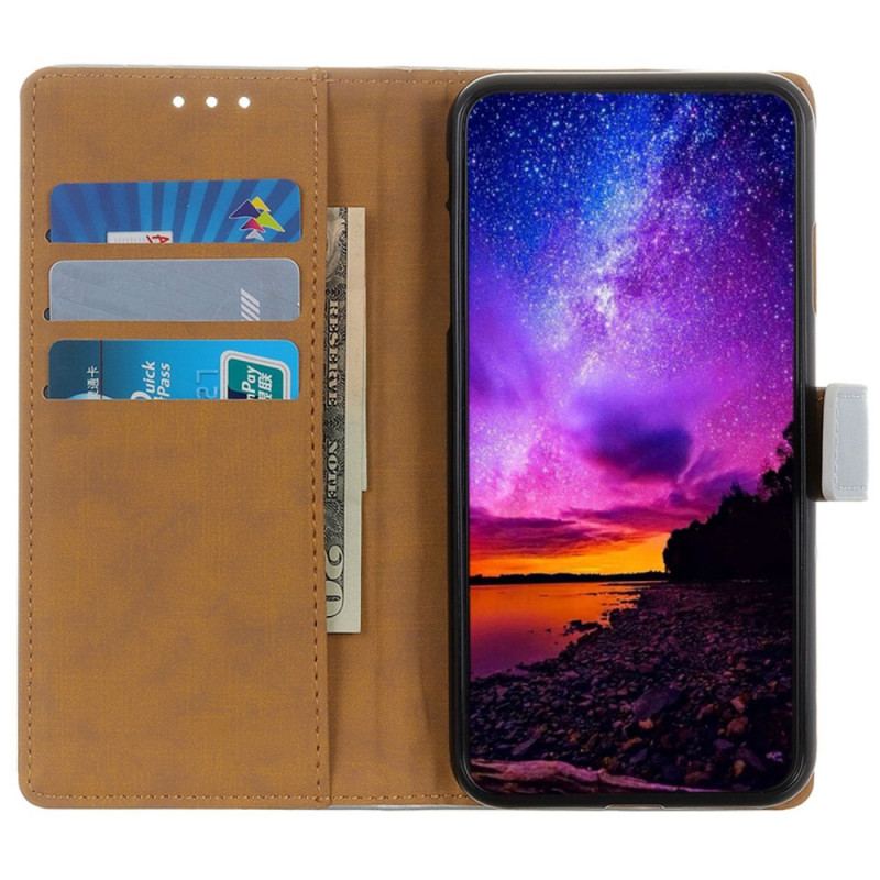 Capa Flip Para Xiaomi 13 Couro Sintético Liso