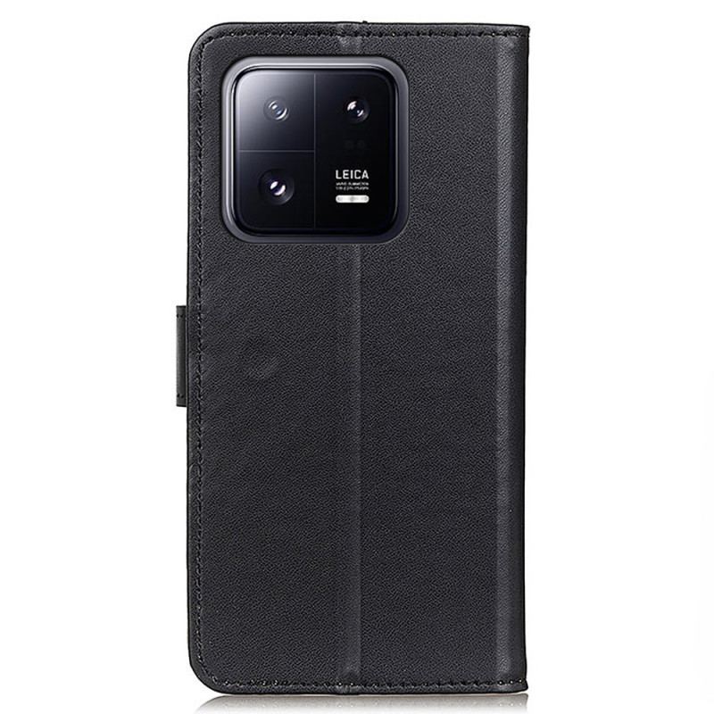 Capa Flip Para Xiaomi 13 Couro Sintético Liso