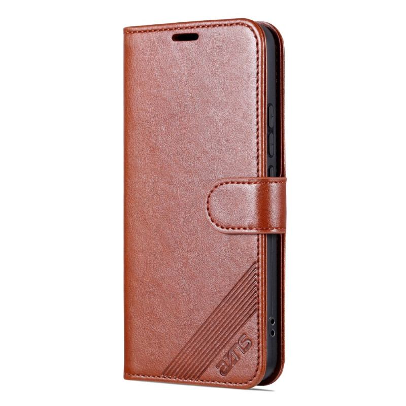 Capa Flip Para Xiaomi 13 Efeito Couro Azns