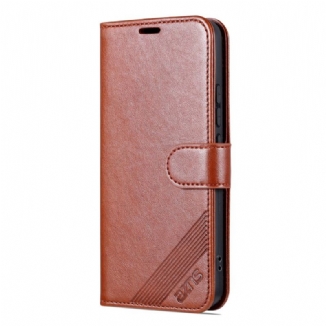 Capa Flip Para Xiaomi 13 Efeito Couro Azns