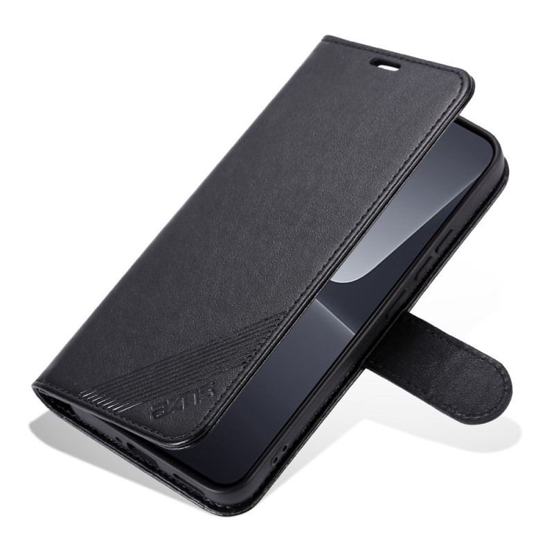 Capa Flip Para Xiaomi 13 Efeito Couro Azns