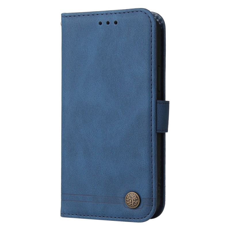 Capa Flip Para Xiaomi 13 Estilo De Couro Com Rebite Decorativo