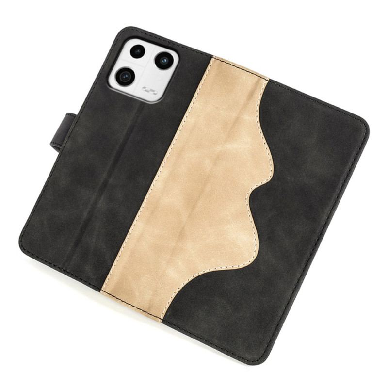 Capa Flip Para Xiaomi 13 Estilo De Couro Ondulado