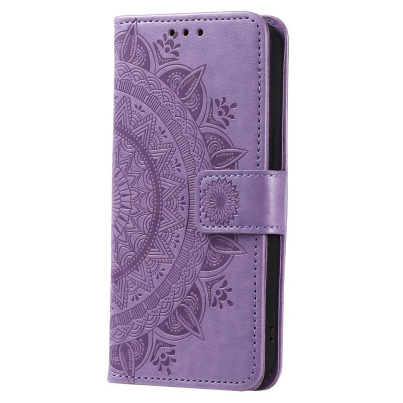 Capa Flip Para Xiaomi 13 Mandala Sol Com Cordão