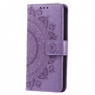 Capa Flip Para Xiaomi 13 Mandala Sol Com Cordão