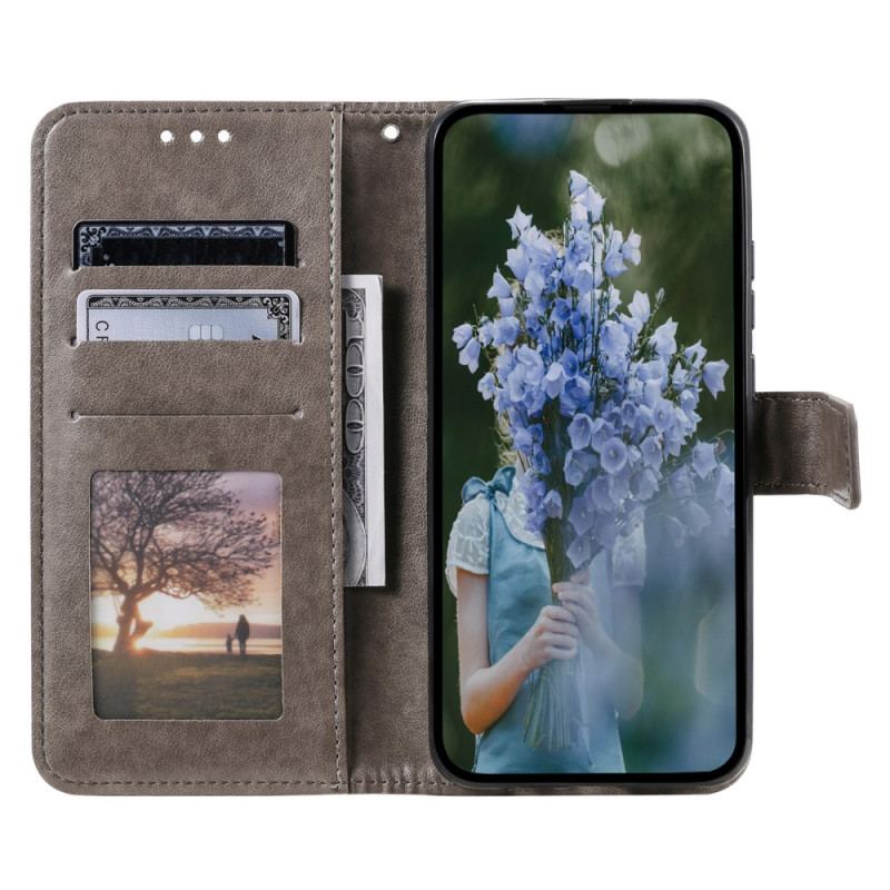 Capa Flip Para Xiaomi 13 Mandala Sol Com Cordão