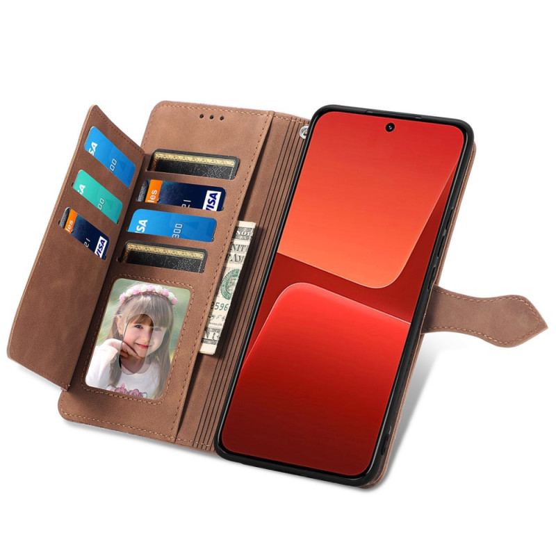 Capa Flip Para Xiaomi 13 Porta Moedas Rendado