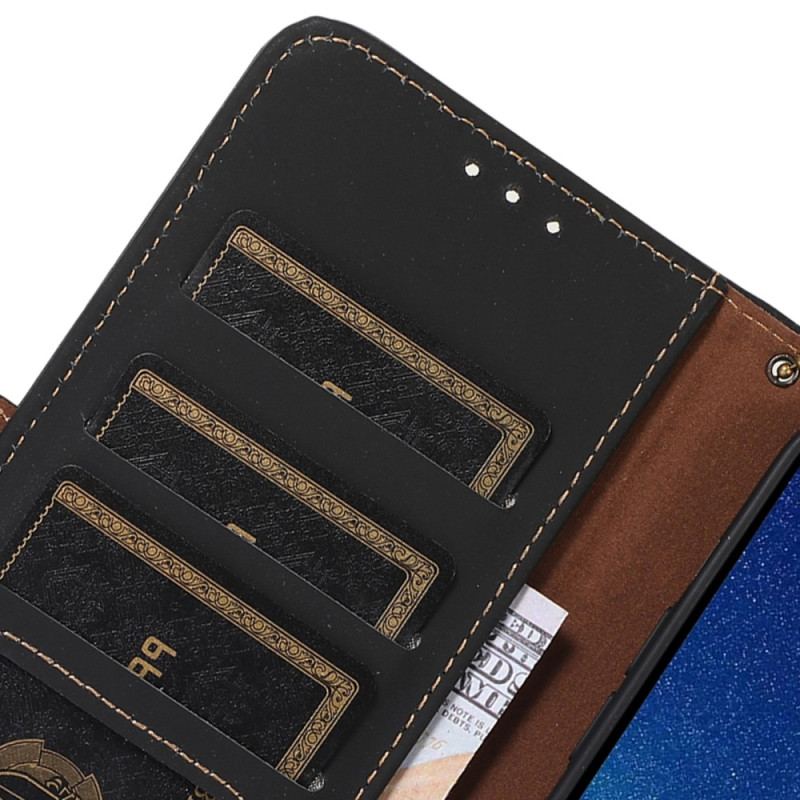 Capa Flip Para Xiaomi 13 Capa Proteção Proteção Rfid De Couro Genuíno