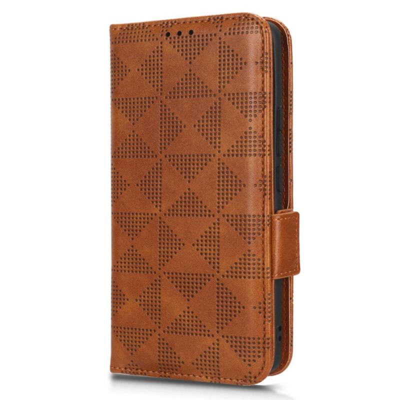 Capa Flip Para Xiaomi 13 Triângulos Com Cordão