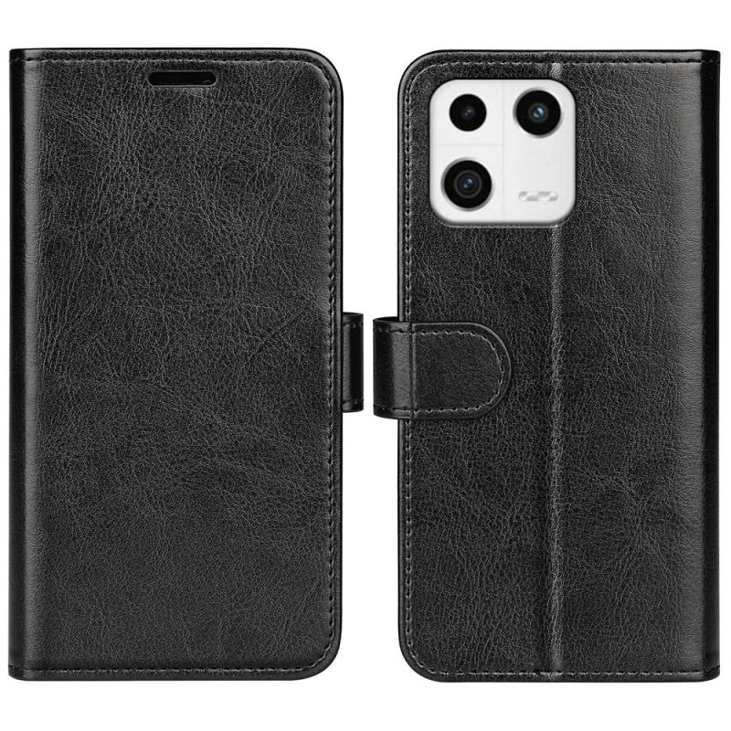 Capa Folio Para Xiaomi 13 Couro Falso Vintage