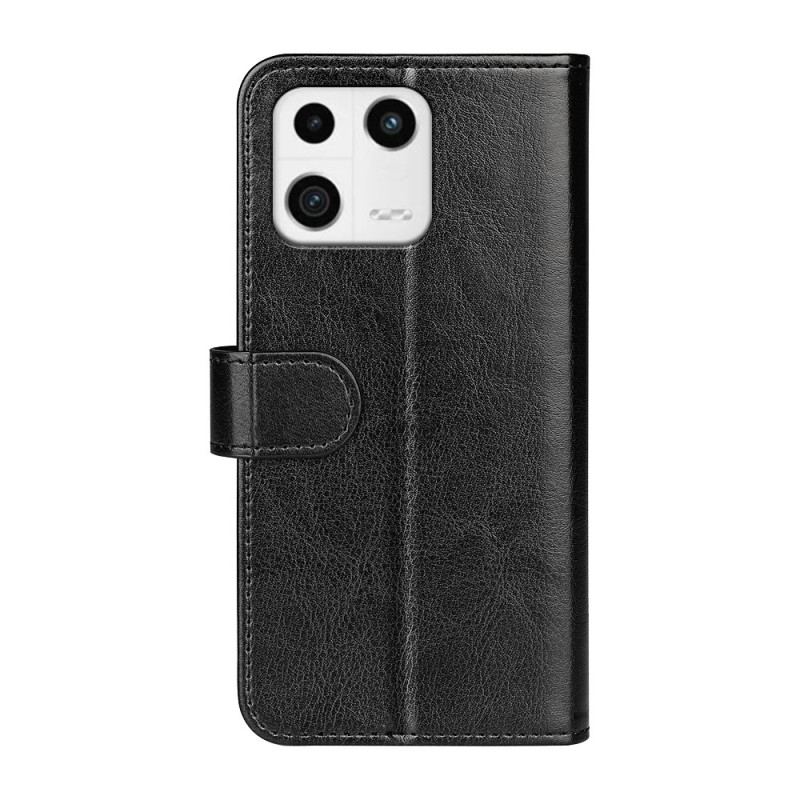 Capa Folio Para Xiaomi 13 Couro Falso Vintage