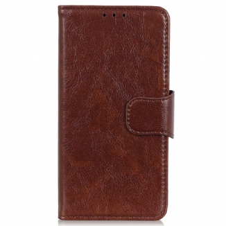 Capa Folio Para Xiaomi 13 Couro Napa Rachado