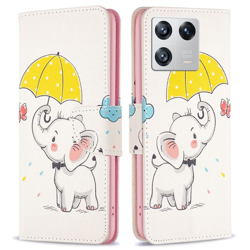 Capa Folio Para Xiaomi 13 Elefante Guarda-chuva