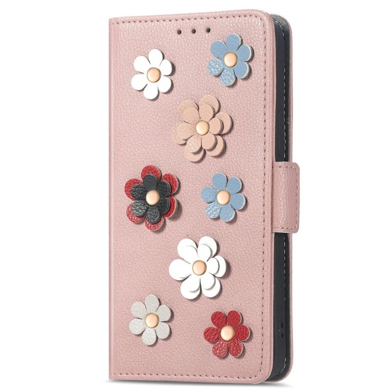 Capa Folio Para Xiaomi 13 Flores Decorativas