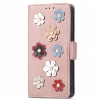 Capa Folio Para Xiaomi 13 Flores Decorativas