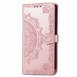 Capa Folio Para Xiaomi 13 Mandala Sol Com Cordão