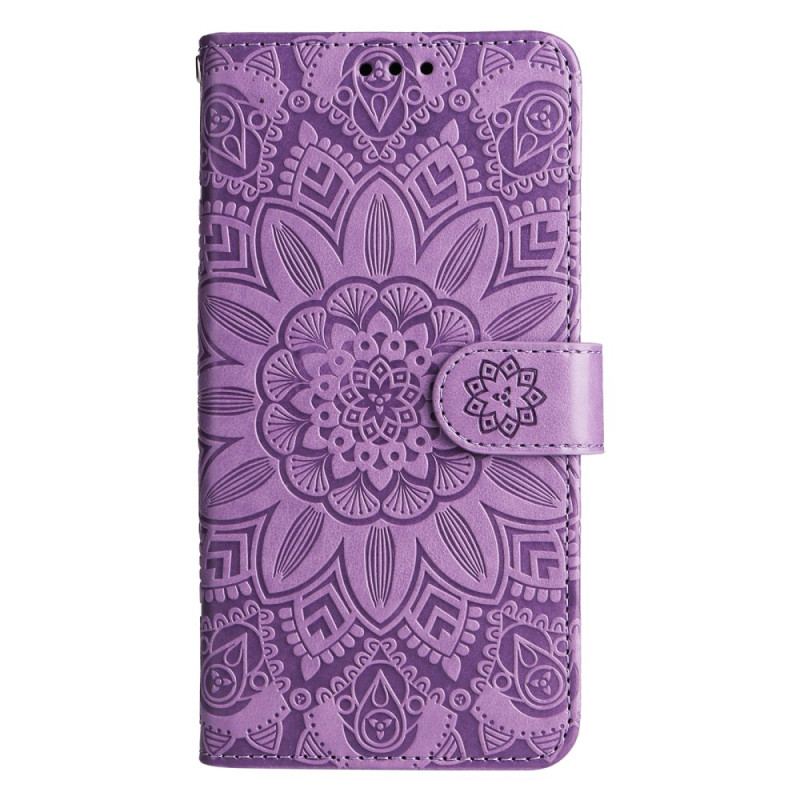 Capa Folio Para Xiaomi 13 Mandala Sol Com Cordão