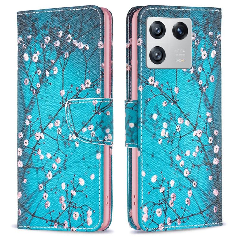 Capa Folio Para Xiaomi 13 Ramos Floridos