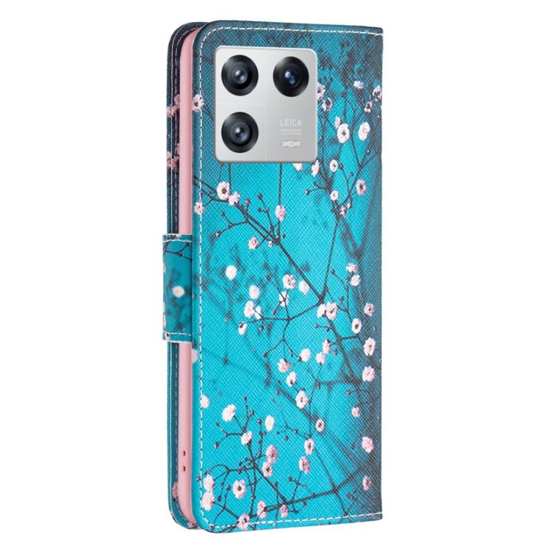 Capa Folio Para Xiaomi 13 Ramos Floridos