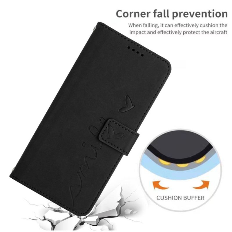 Capa Folio Para Xiaomi 13 Sorria Com Cordão