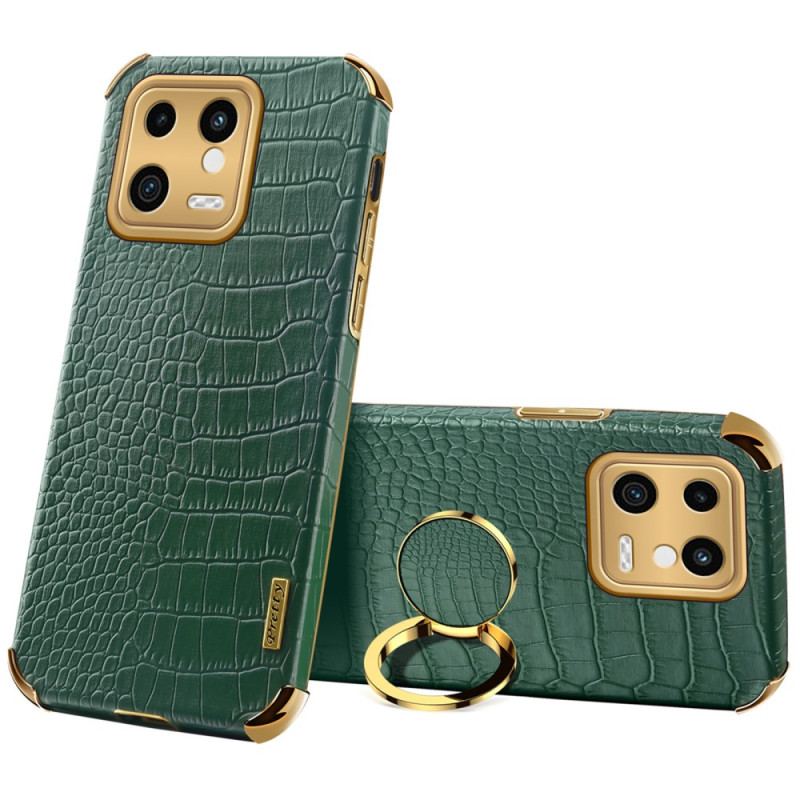 Capa Para Xiaomi 13 Efeito Crocodilo Com Anel