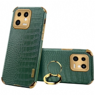 Capa Para Xiaomi 13 Efeito Crocodilo Com Anel