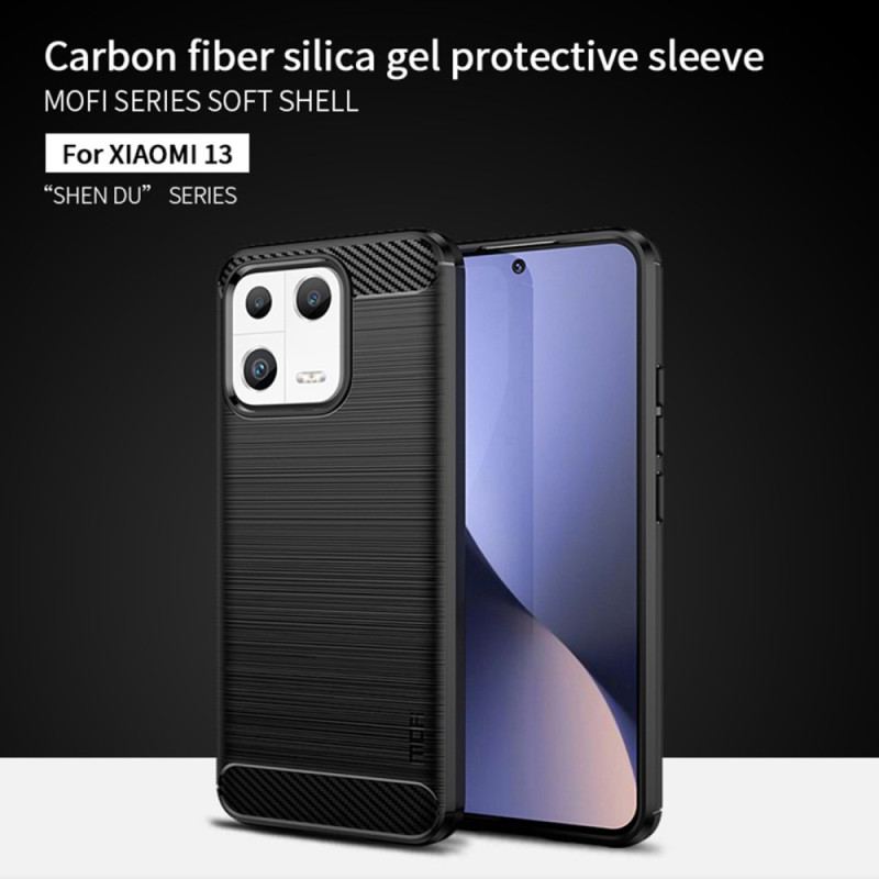 Capa Para Xiaomi 13 Fibra De Carbono Escovada Mofi