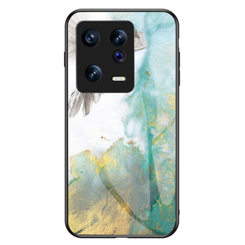 Capa Para Xiaomi 13 Vidro Temperado De Mármore