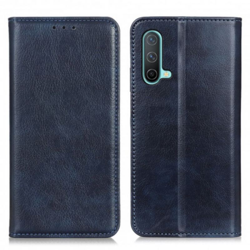 Capa De Celular Para OnePlus Nord CE 5G Flip Couro Litchi Elegance Dividido