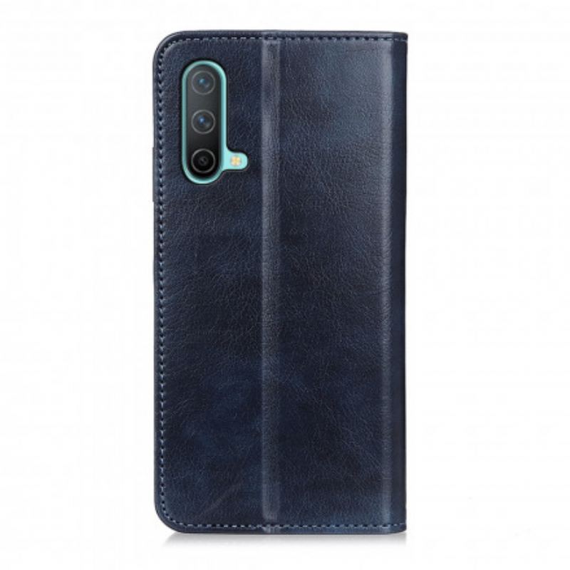 Capa De Celular Para OnePlus Nord CE 5G Flip Couro Litchi Elegance Dividido