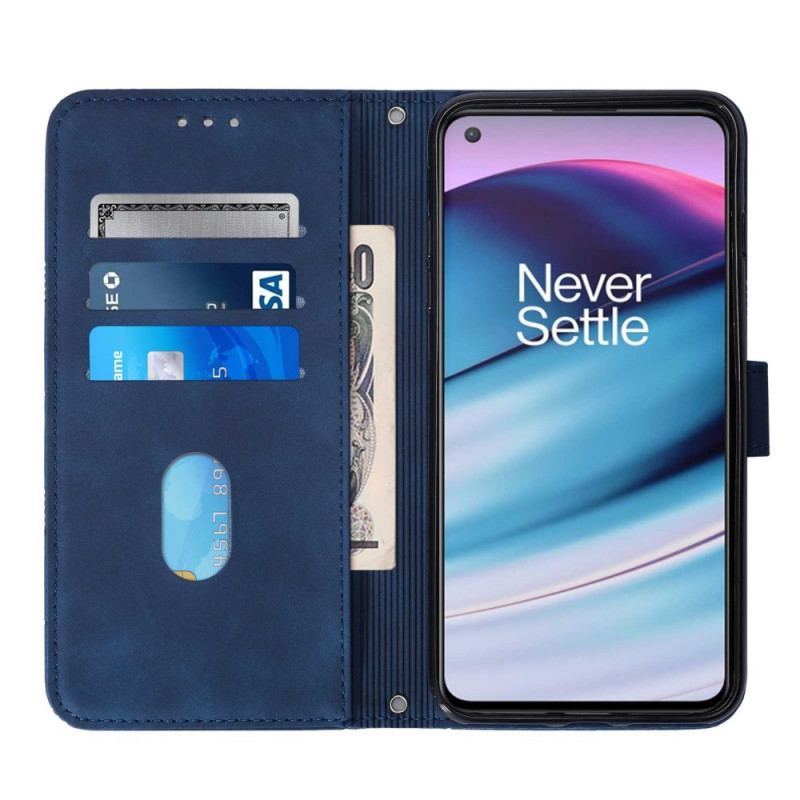 Capa De Couro Para OnePlus Nord CE 5G Efeito Couro Pirâmide