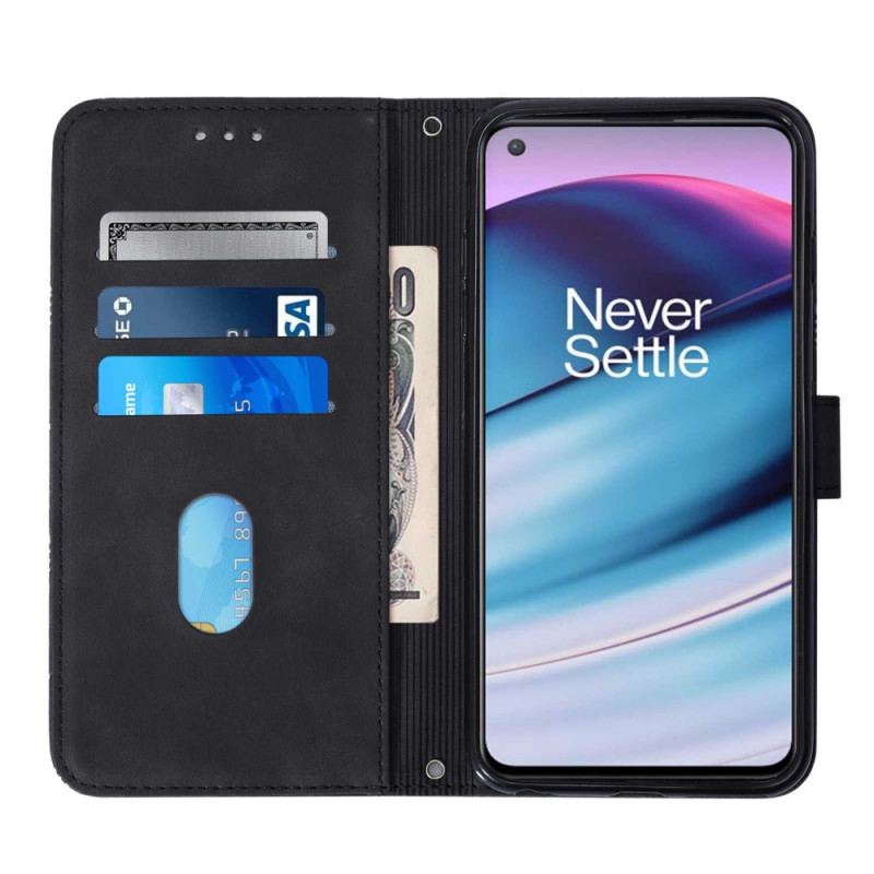 Capa De Couro Para OnePlus Nord CE 5G Efeito Couro Pirâmide