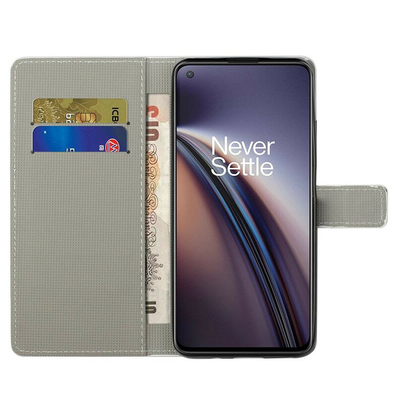 Capa De Couro Para OnePlus Nord CE 5G Flores Tropicais